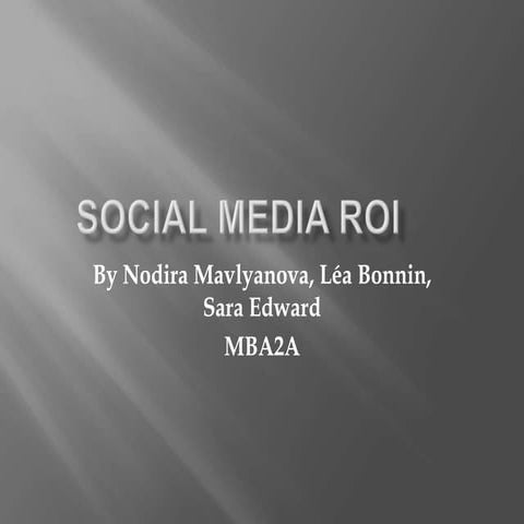 Social media roi