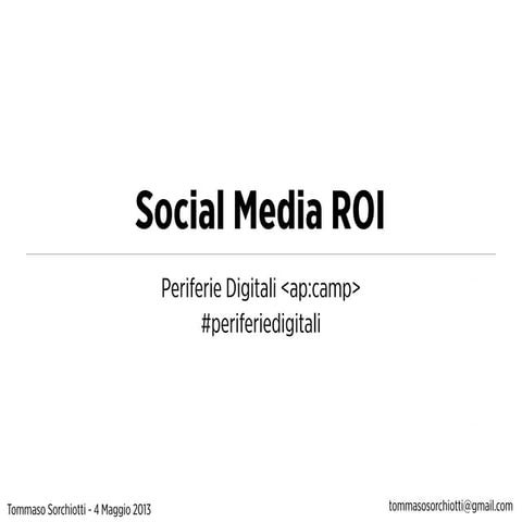 Social media ROI