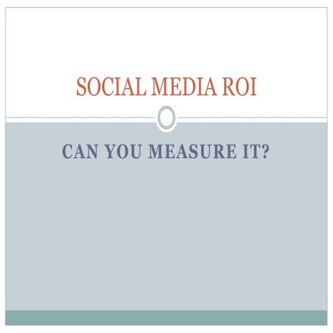 Social Media ROI