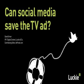 Can social media save the TV ad?