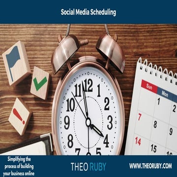 Social Media Scheduling Tips and Practical Workshop 