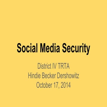 Social media security