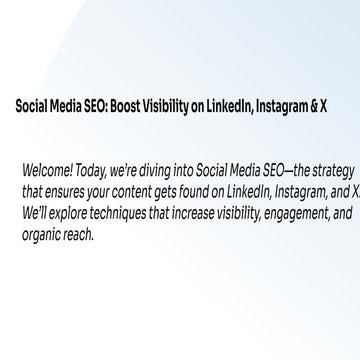 Boost Linkedin Visibility Reference: Social Media SEO Boost Visibility On Linkedin Instagram X