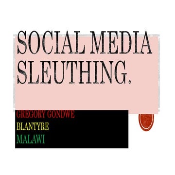 Social Media Sleuthing | PPTX