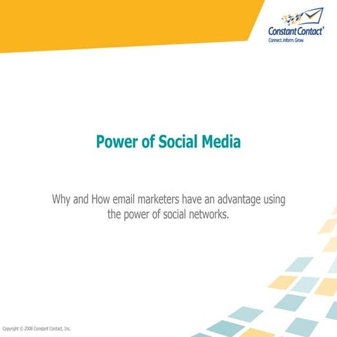 Constant Contact's Power of Social Media for Businesses and Email Marketing