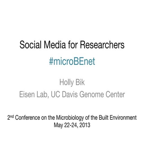 Social Media for Researchers 