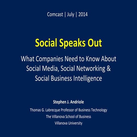 Social Media Speaks Out - July 2014