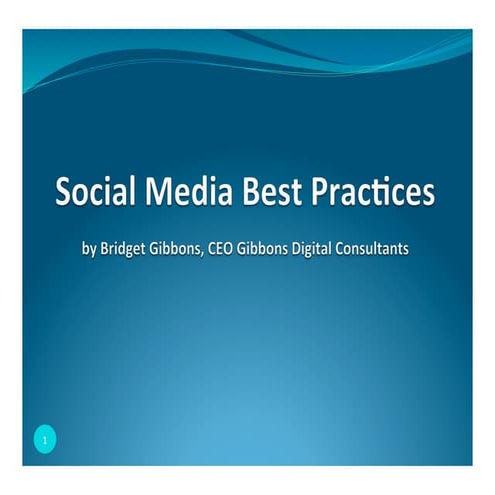 Social Media For Small Businesses - Spring 2015