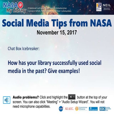 Social Media Tips with NASA Webinar