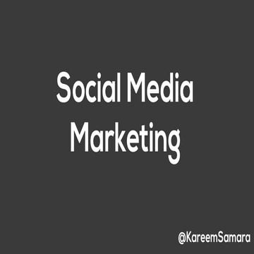 Social Media Marketing "Inbound Marketing - The Myths - Create a Strategy">