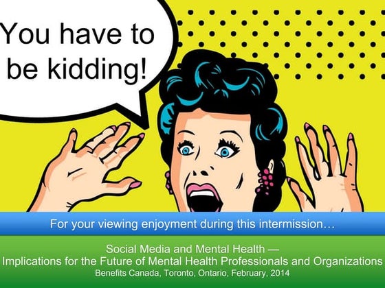 Social Media and Mental Health: Presentation Intermission Slideshow
