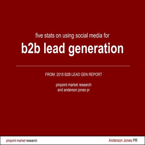 Social Media Stats For B2B Lead Generation