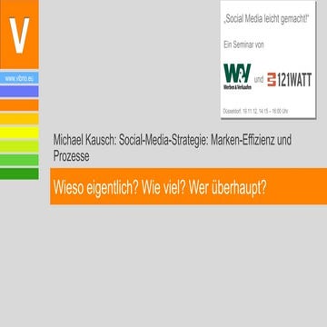 Social Media Strategie: Marken, Effizenz und Prozesse