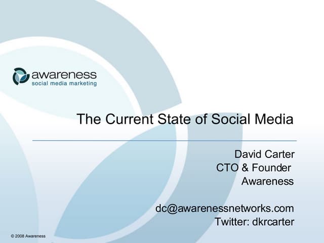 Social Media Strategy Keynote presentation