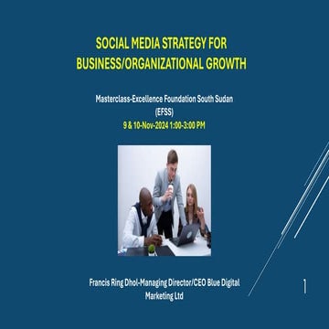 SOCIAL MEDIA STRATEGIES FOR BUSINESS AND ORGANIZATIONAL GROWTH