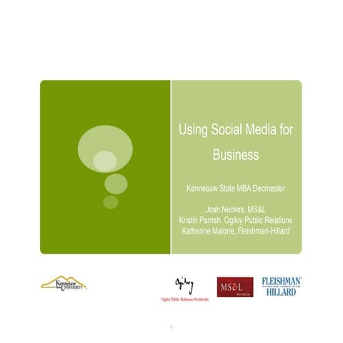 Social Media Strategies For Business Decmester