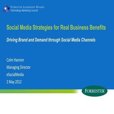 Social media strategies for real business benefit