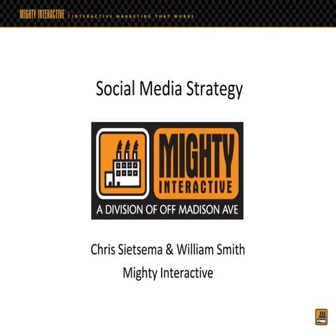 Social Media Strategy