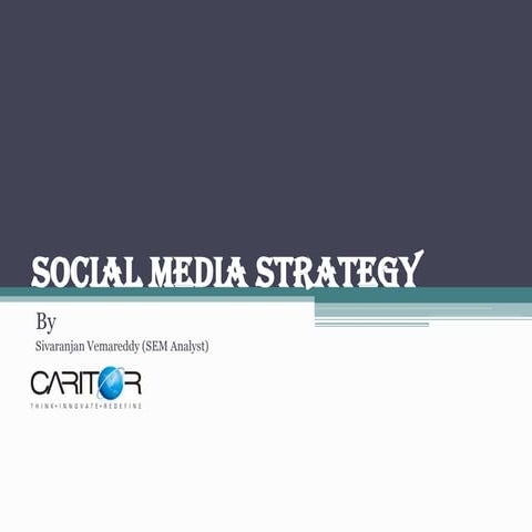 Social media strategy | Social media marketing | PPT