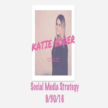 Social Media Strategy 