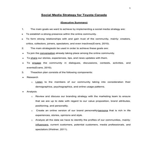 Social  Media Strategy