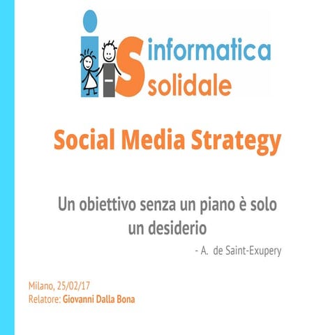 Social media strategy - #Includi