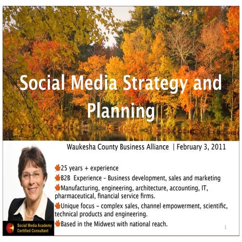  Social media strategy and planning waukesha county business alliance