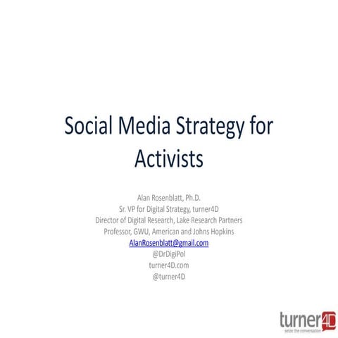 Social media strategy for activists - #WomensSummit2018 2018.06.20