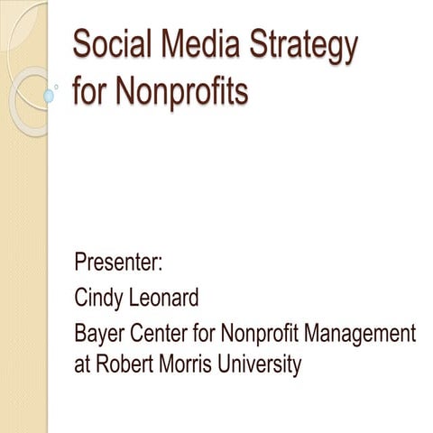 Social Media Strategy for Nonprofits