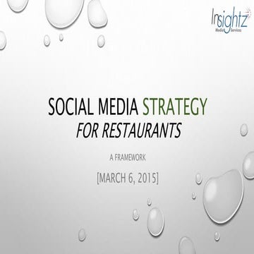 Social Media Strategy for Restaurants