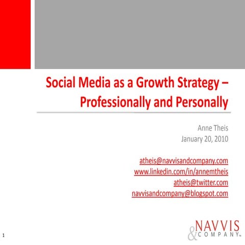 Social Media Strategy Personal And Professional  01 20 10
