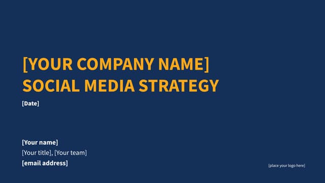 Social Media Strategy Template [To use the template, click the _File_ tab and...