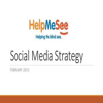 Social Media Strategy for a Non-Profit