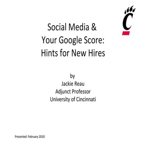 Social Media & Credibility for New Hires