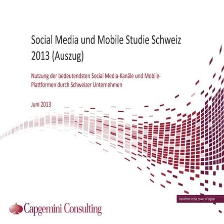 Social Media Swiss Study 2013