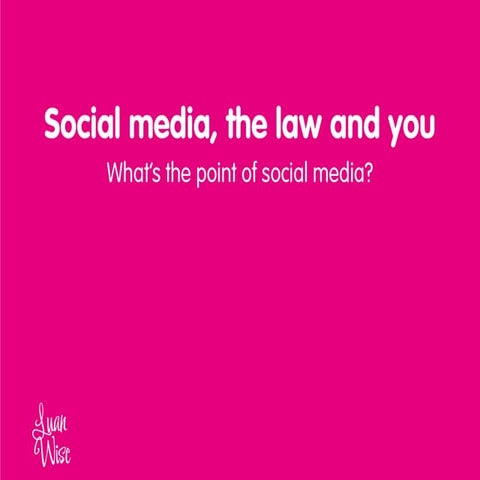 Social media marketing, the law and you - 12 sept 2013
