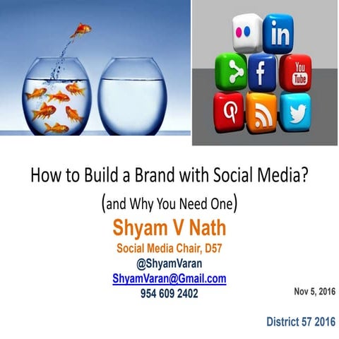 Social Media for Branding - Toastmasters