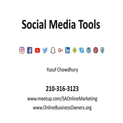 Social Media Tools