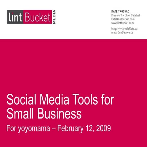 Social Media Tools for Small Business