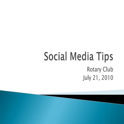 Social media tips