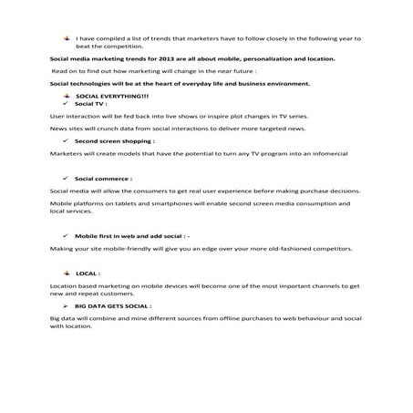 Social media trends 2013 - Ankit Shard