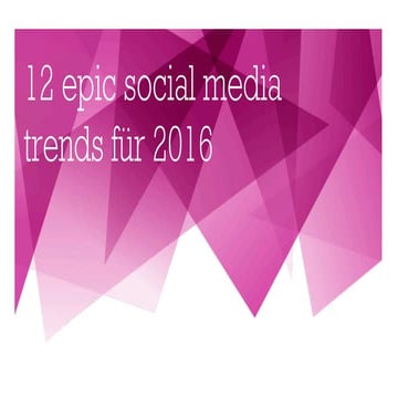 Social media trends 2016