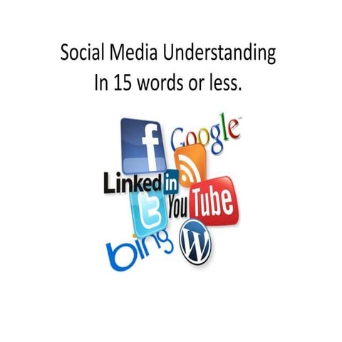 Social media understanding 15 words or less | PPTX