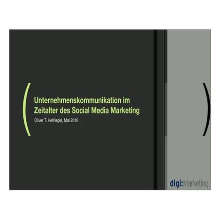 Unternehmenskommunikation im Zeitalter des Social Media Marketing
