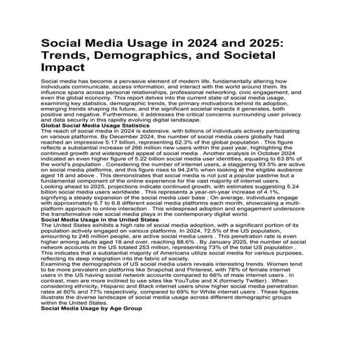 Social Media Overview (Facebook, Instagram, LinkedIn, Twitter, YouTube ...