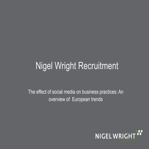 Social Media in Recruitment