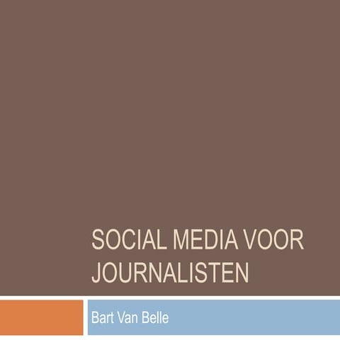 Social media voor journalisten
