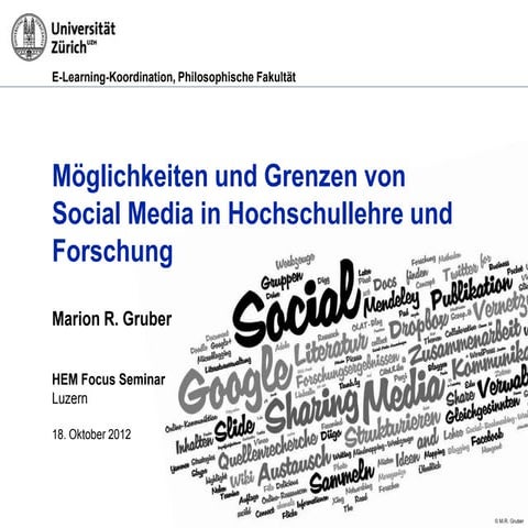 Möglichkeiten und Grenzen von Social Media in Hochschullehre und Forschung