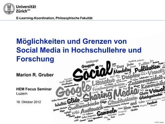 Möglichkeiten und Grenzen von Social Media in Hochschullehre und Forschung