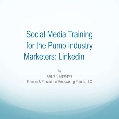 Linked In Social Media Webinar